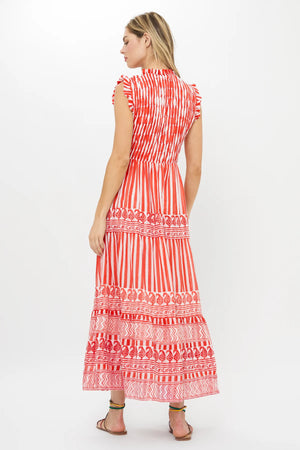 Oliphant Sleeveless Smocked Maxi - Santorini