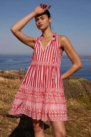 Oliphant Sleeveless Tiered Short - Santorini Red