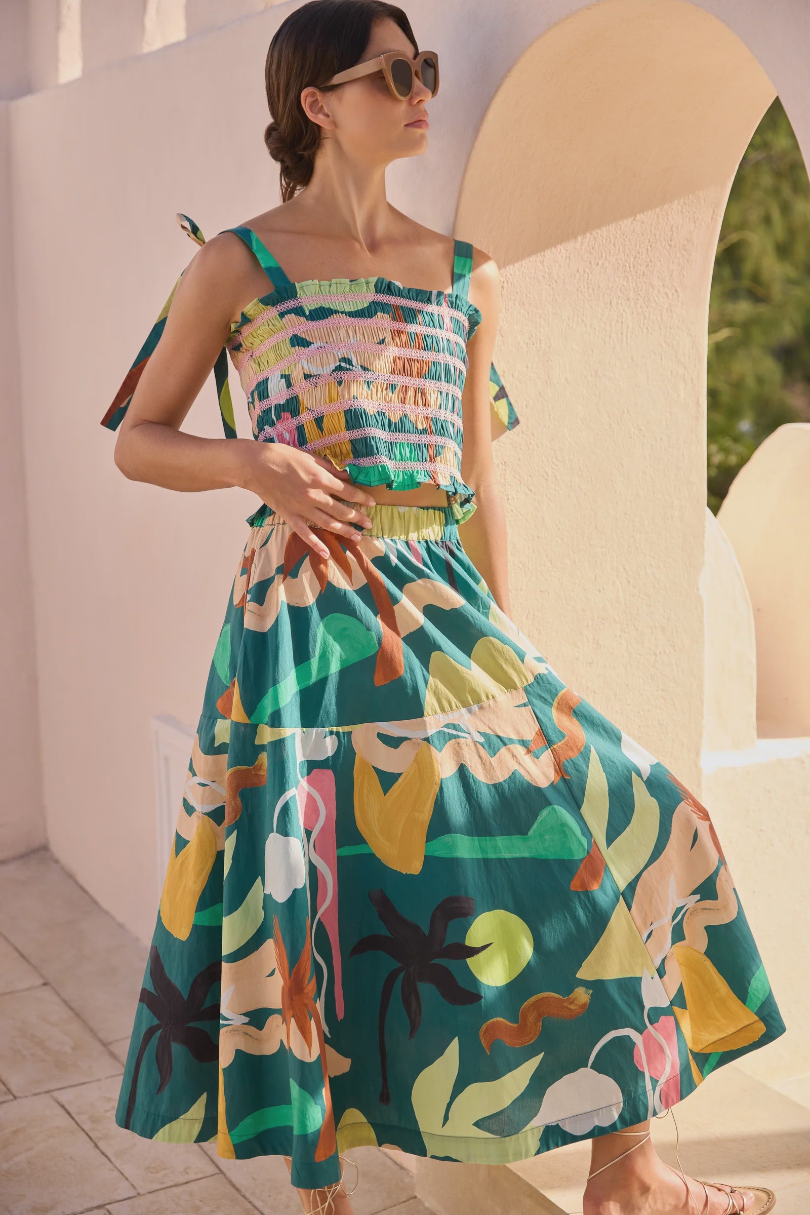 Oliphant Olivia Skirt- Paradiso Green