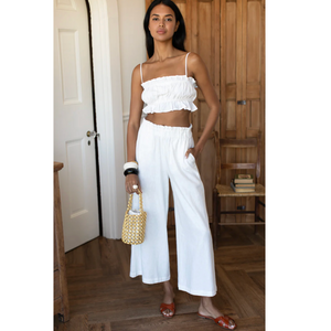 Emerson Fry Pull On Pocket Pant - Ivory Linen