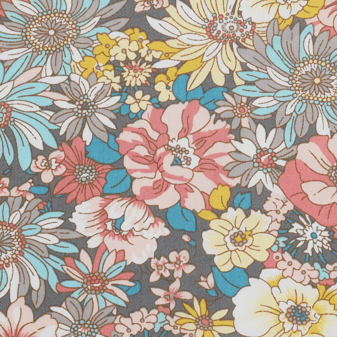 OTAA Tie - Riviera Bloom Floral Grey