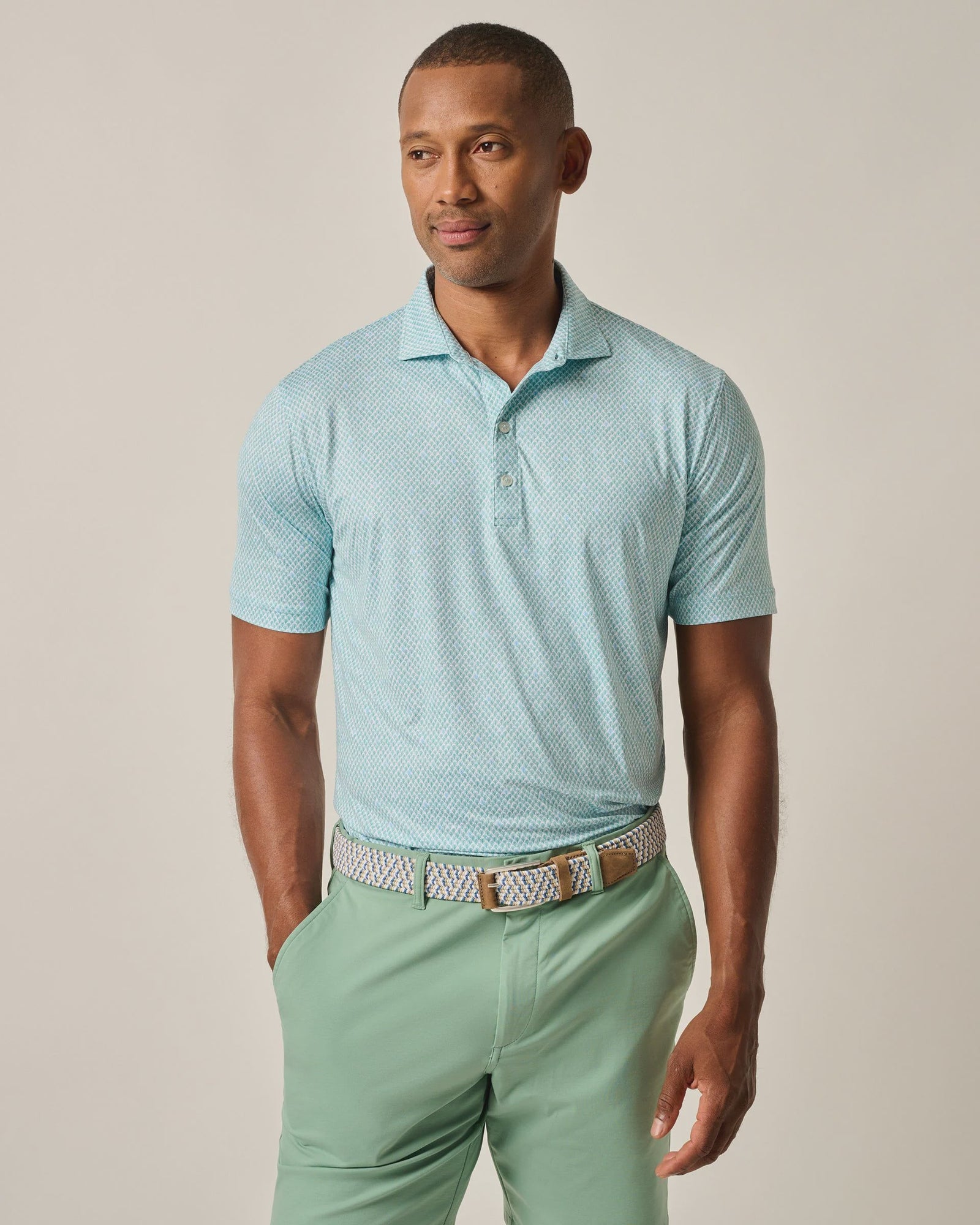 Johnnie-O Fernando Featherweight Performance Polo - Green Grass