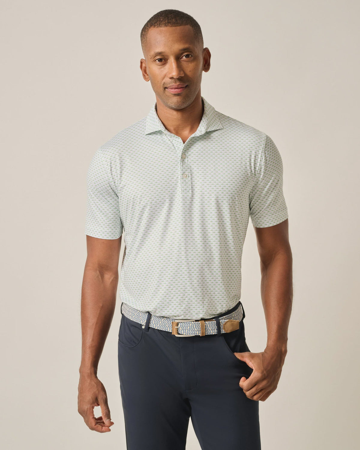 Johnnie-O Mint Julep Featherweight Performance Polo - White