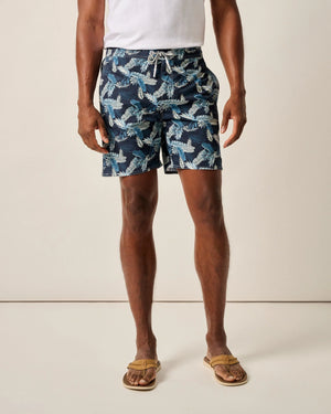 Johnnie-O Surf Shorts - Navy Shore Haven