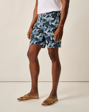 Johnnie-O Surf Shorts - Navy Shore Haven
