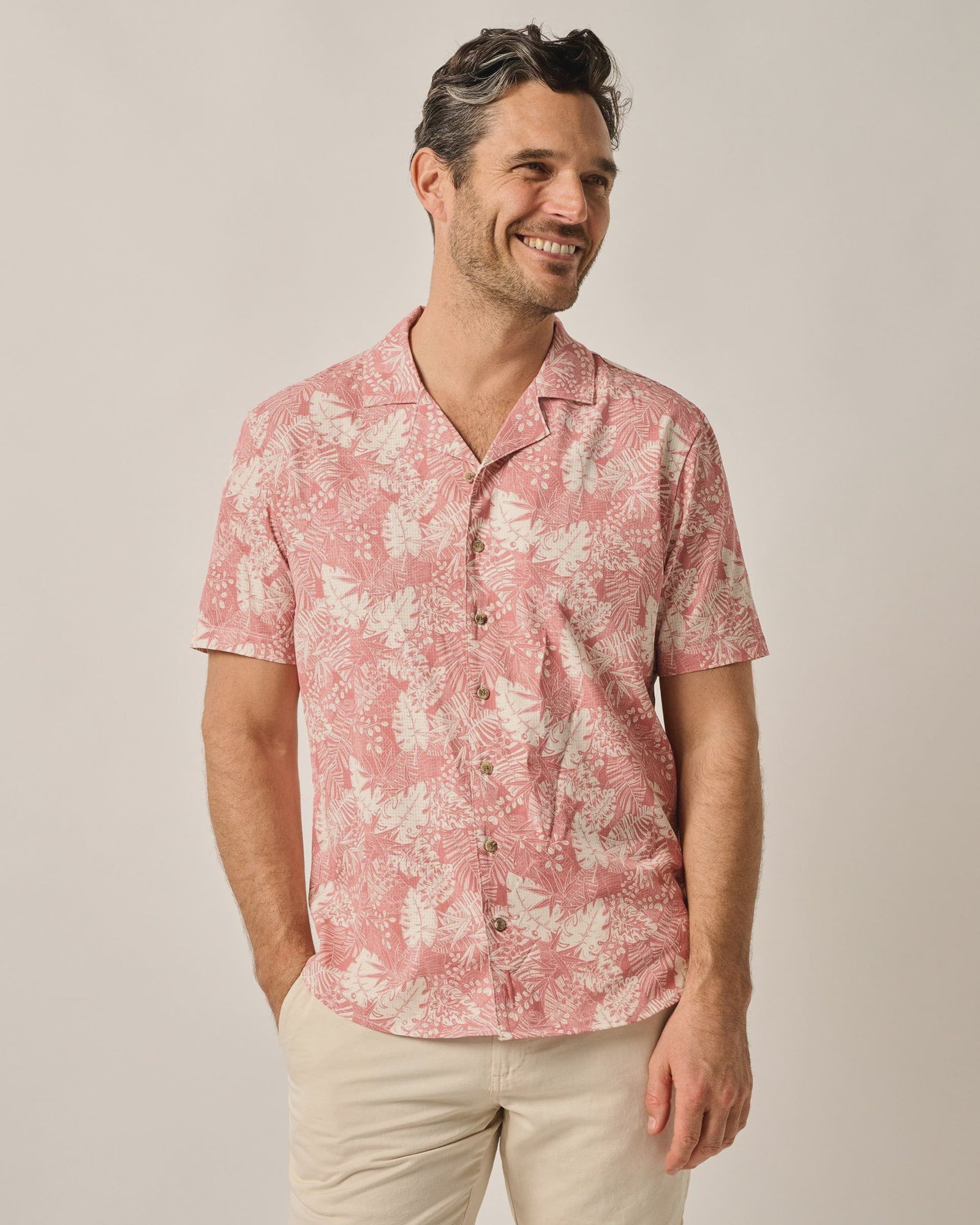 Johnnie-O - Sumter Button Up Shirt - Coral