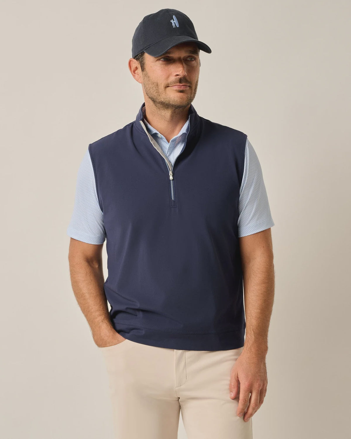 Johnnie-O Torque 1/4 Zip Performance Vest - Navy