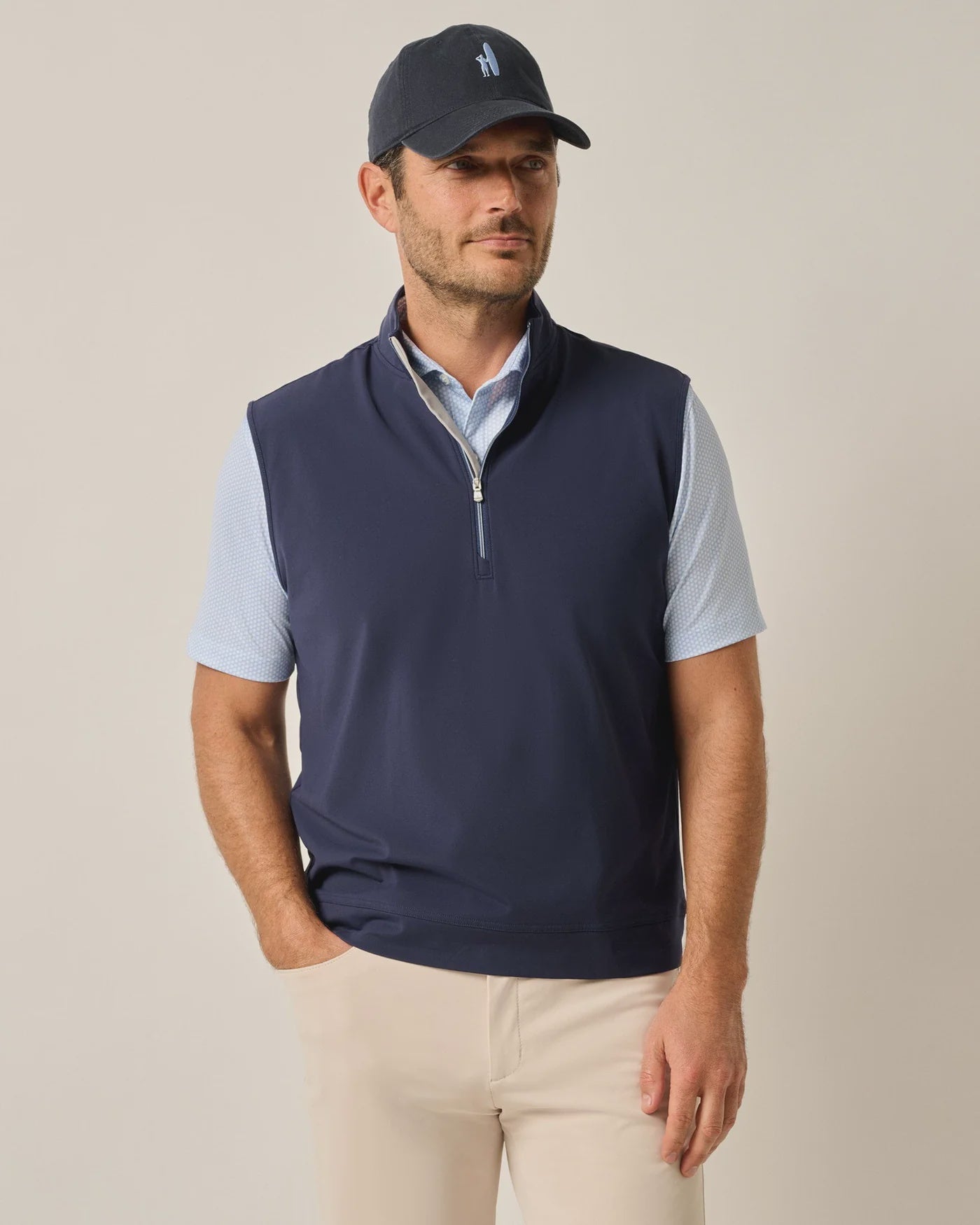 Johnnie-O Torque 1/4 Zip Performance Vest - Navy