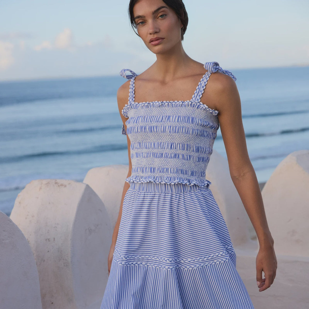 Oliphant Olivia Skirt- Sconset Blue