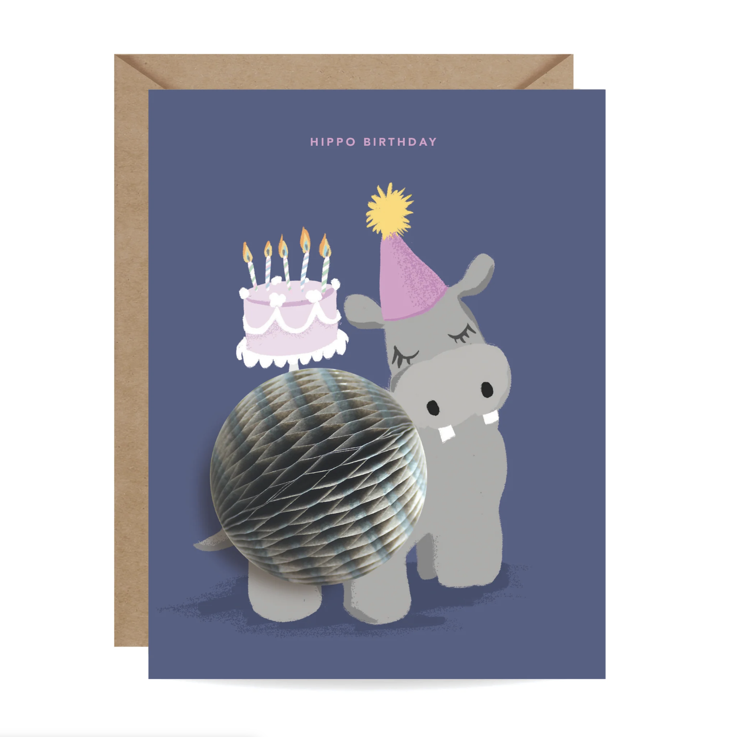 Inklings Paperie Card - Hippo Birthday Pop-Up