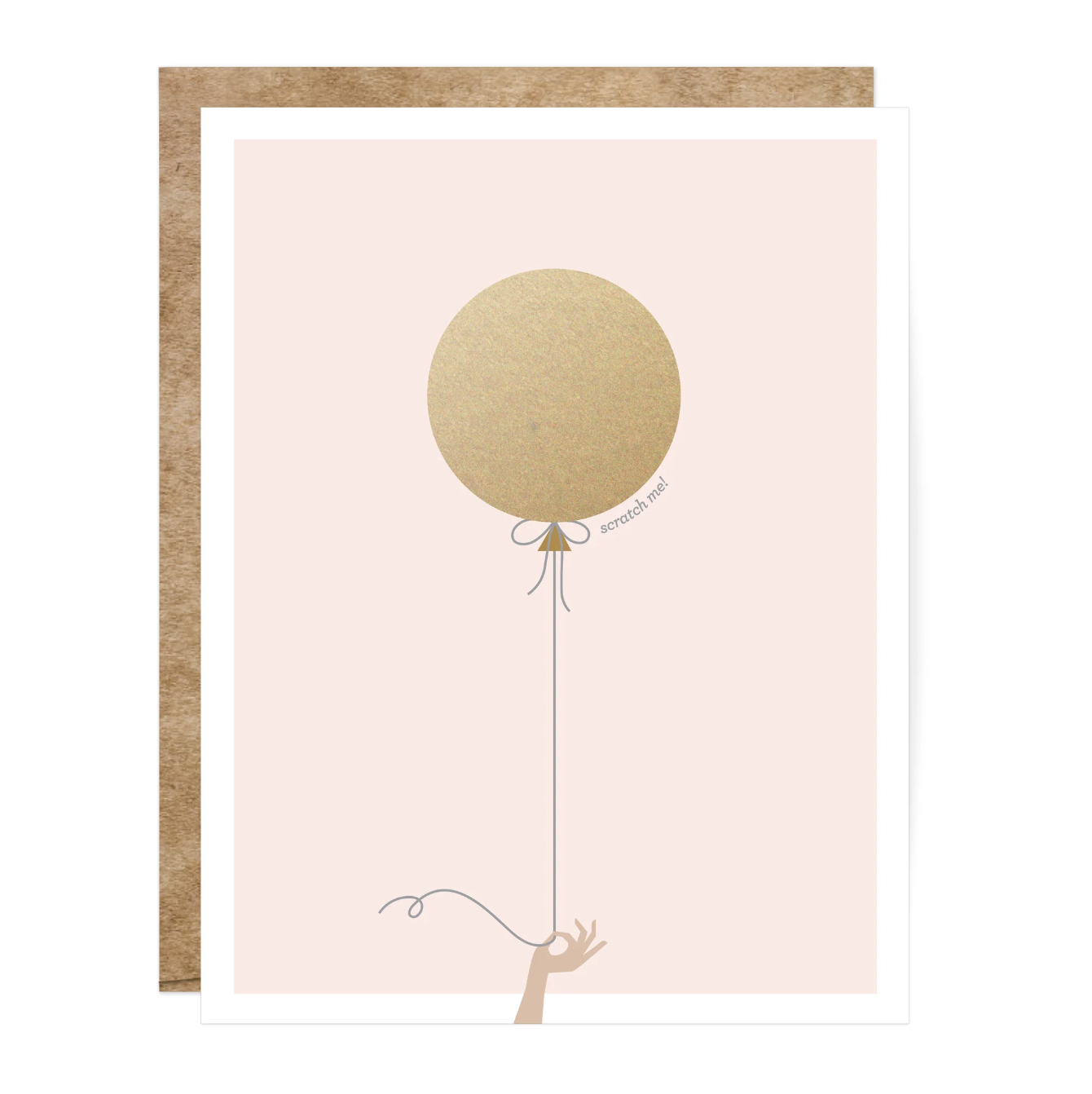 Inklings Paperie Card - Pink & Gold Balloon Scratch-Off