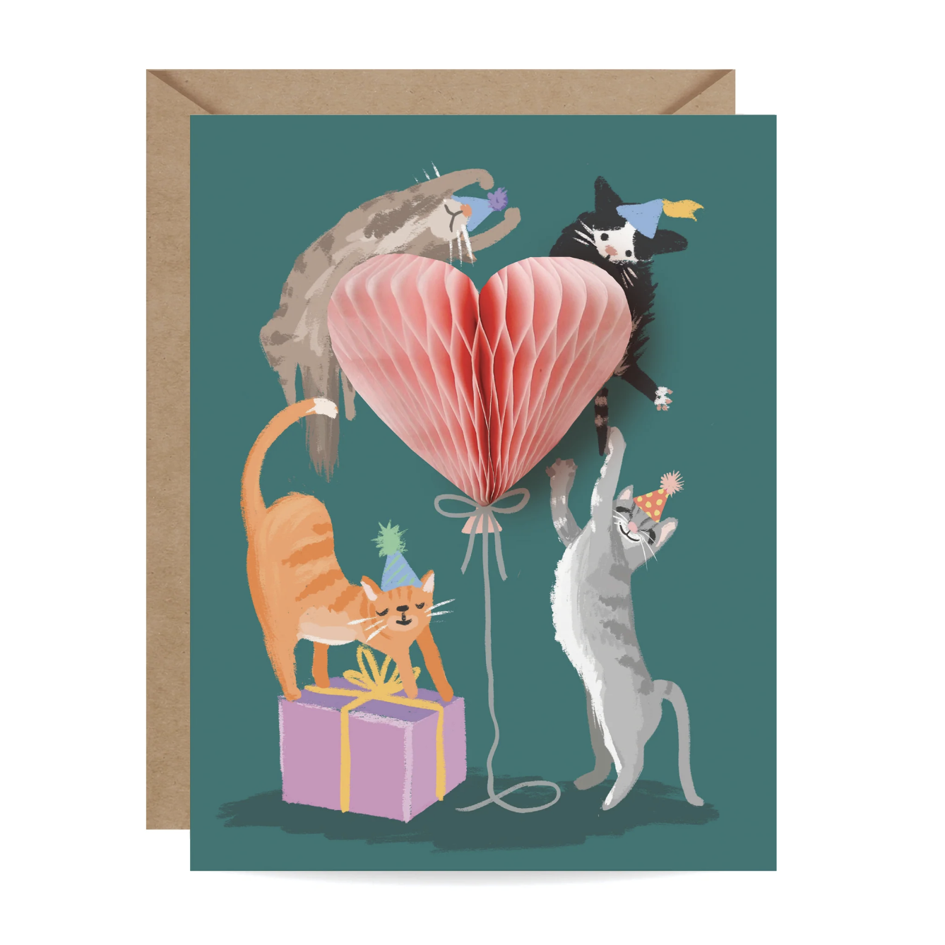 Inklings Paperie Card - Party Kittens Pop Up