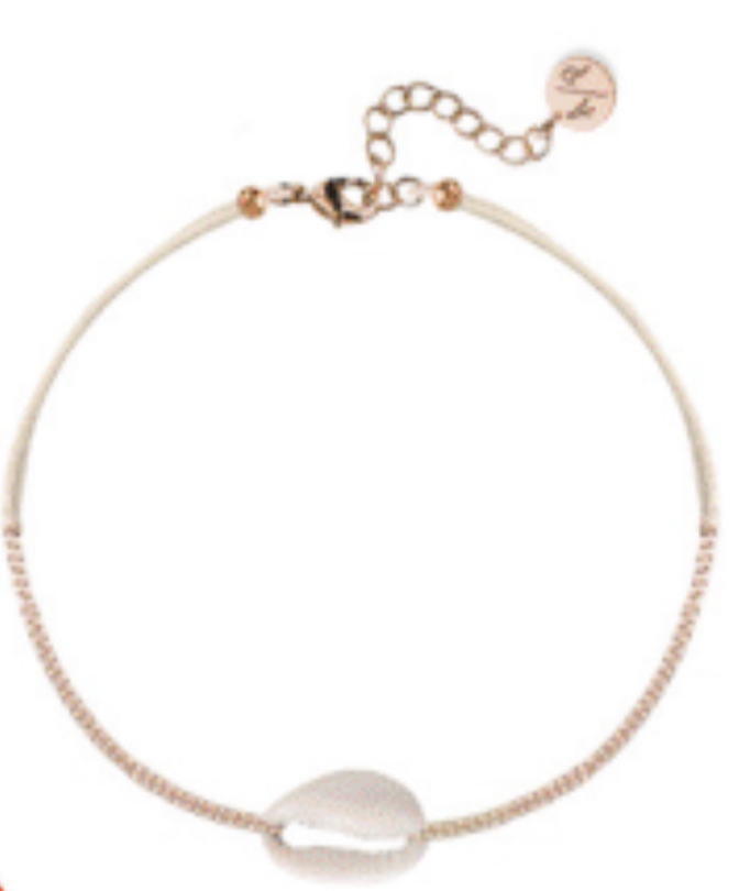 Adriana Pappas - Mini Natural Shell Chain Anklet