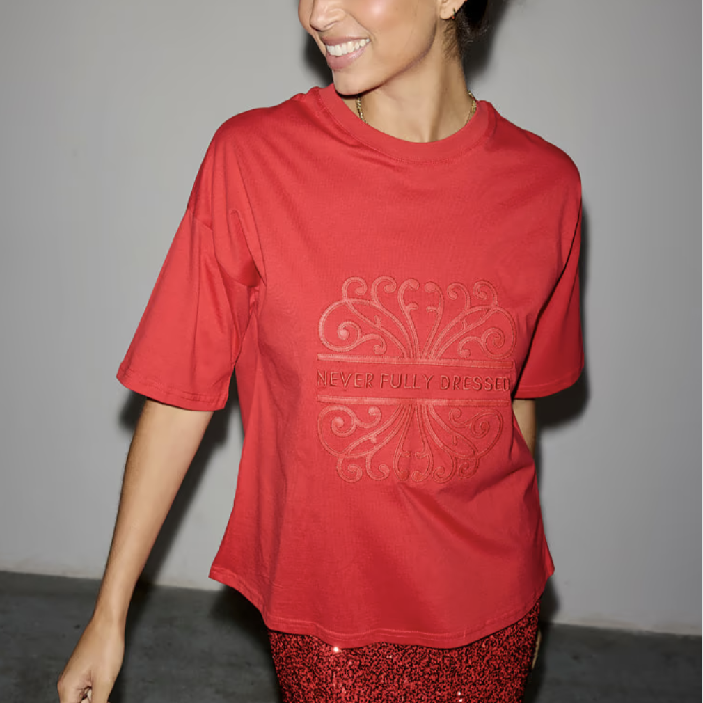 Never Fully Dressed - Red NFD T-shirt
