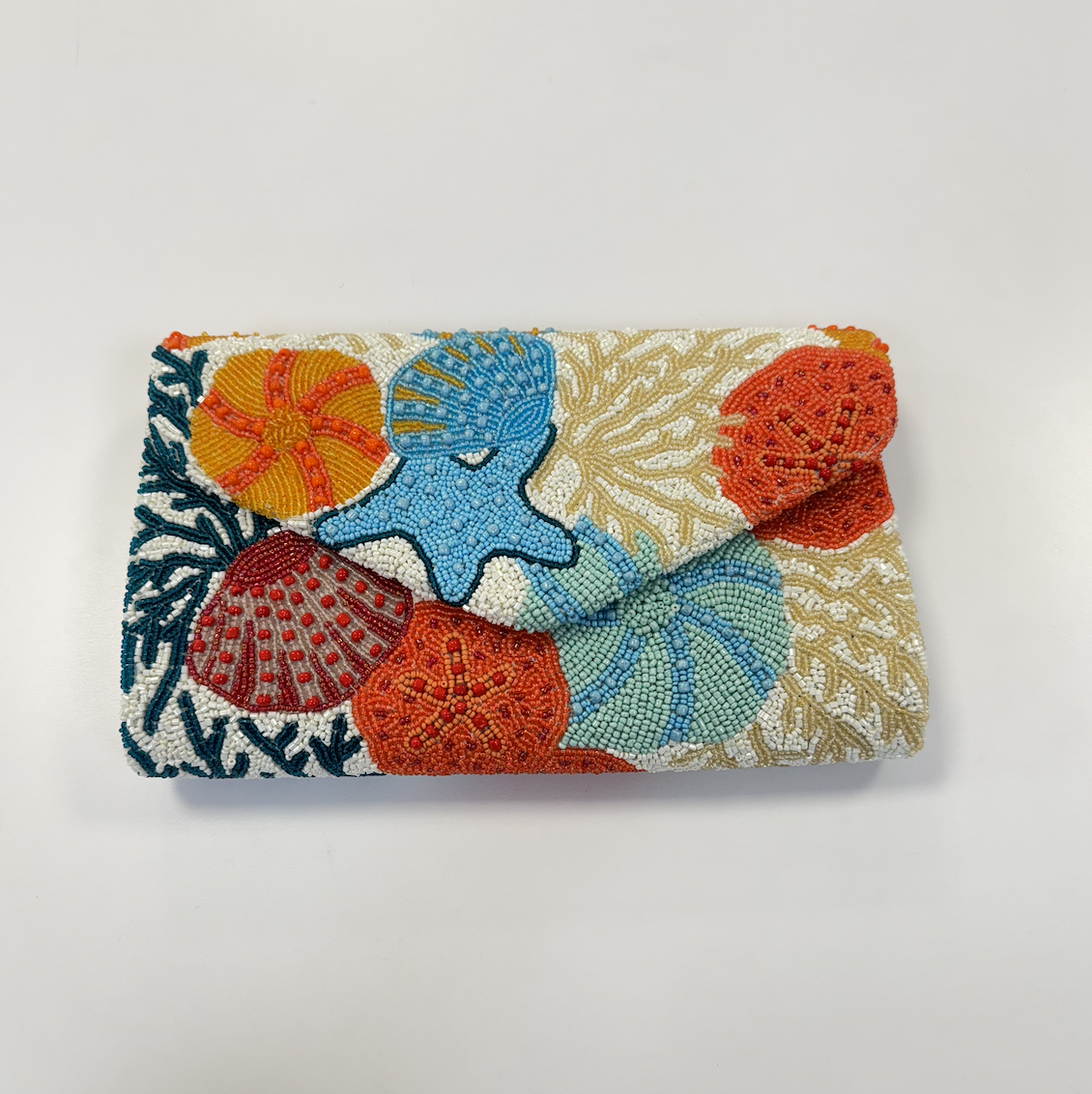 Tiana Design - Cut-Out Handle Clutch - Coral Sea Life