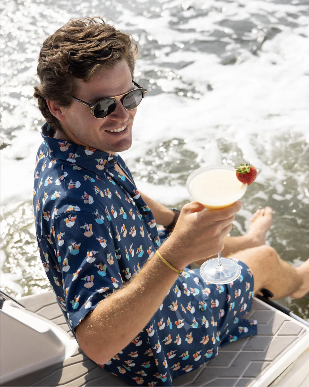 Kenny Flowers Short Sleeve Shirt - Margaritaville: Boat Drinks