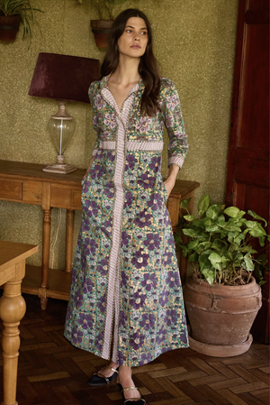 Oliphant Shirt Dress Maxi - Matera Green