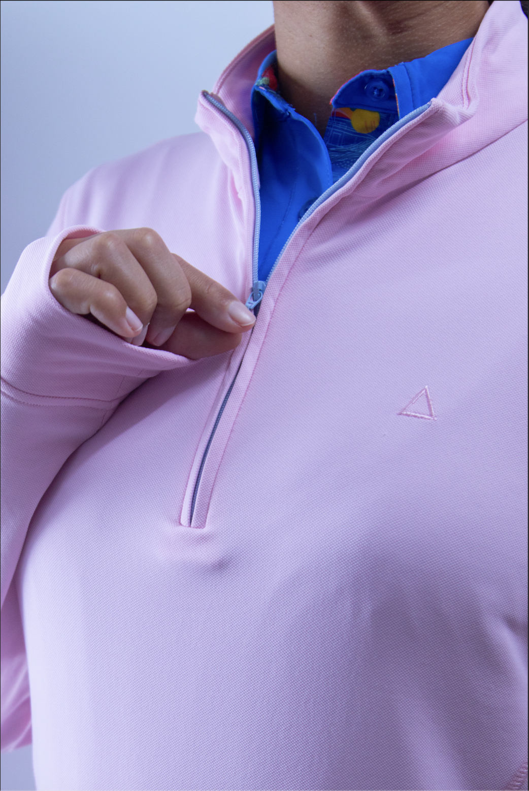 TABS Women's 1/4 Zip Pullover - Bermuda Pink