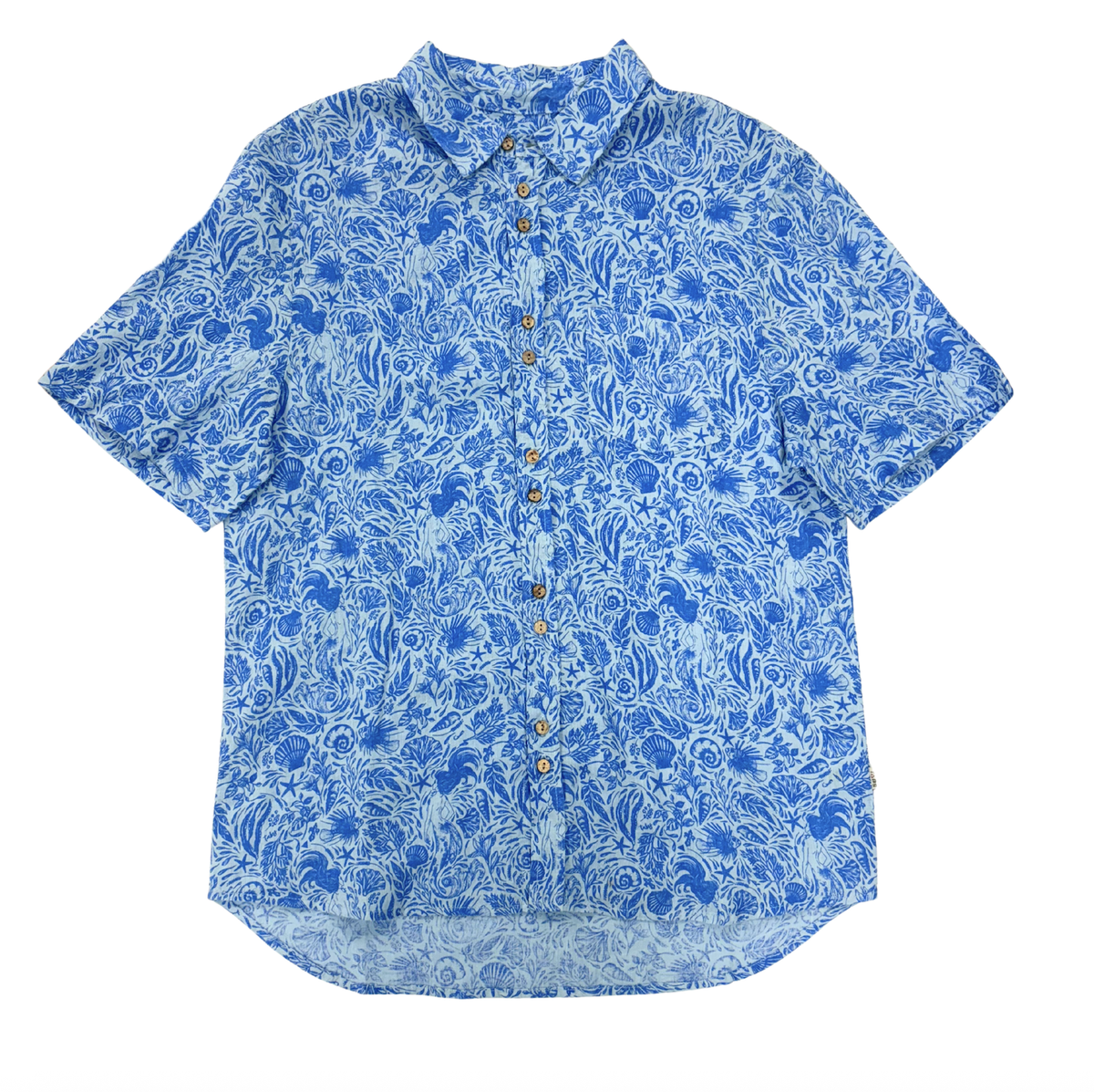 TABS Men's Short Sleeve Linen Shirt - Song of the Sea