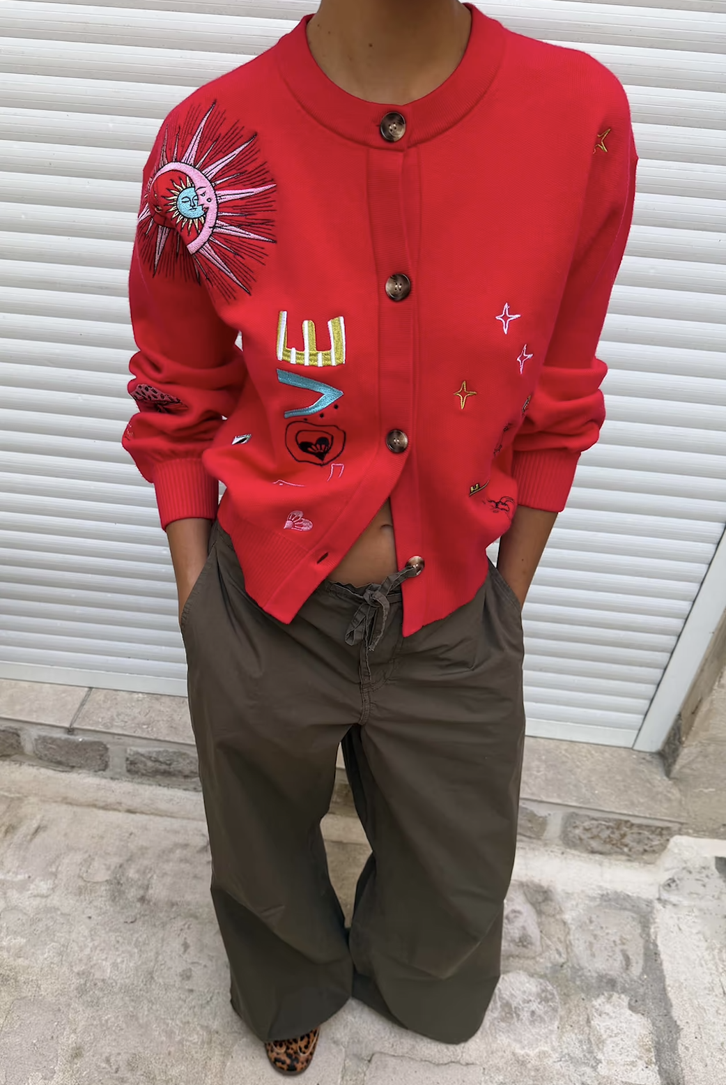 Never Fully Dressed Red Amore Forrest Cardigan