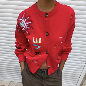 Never Fully Dressed Red Amore Forrest Cardigan