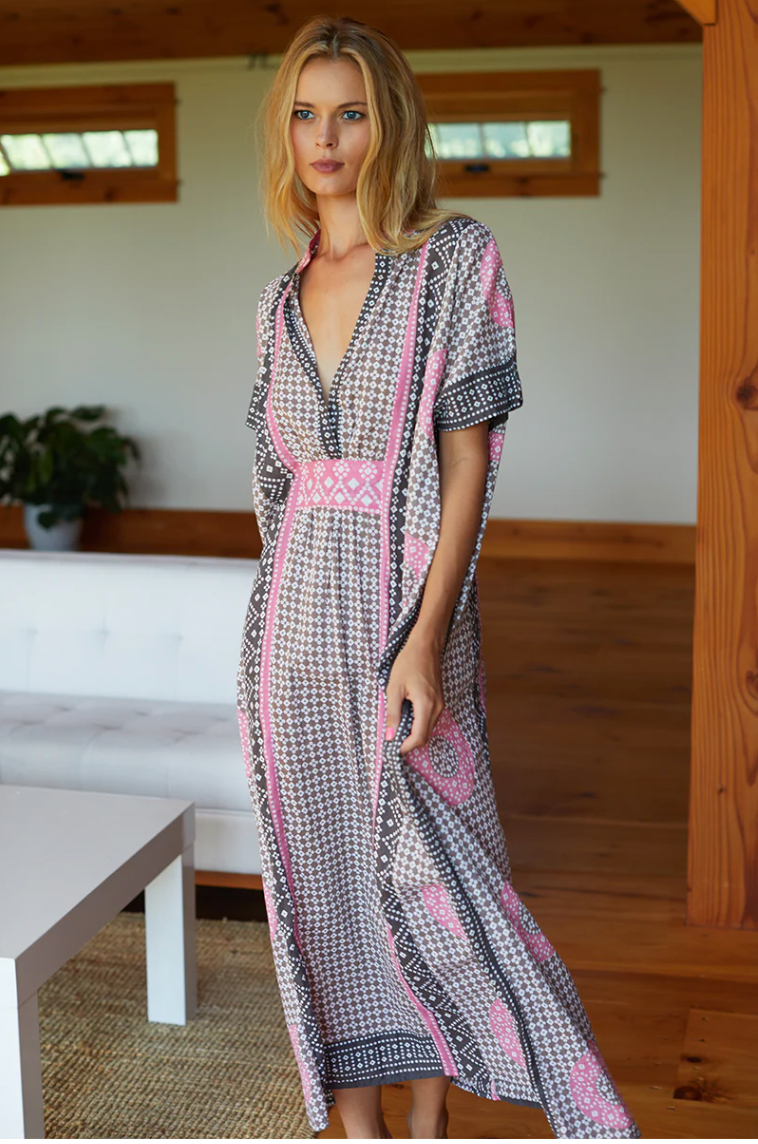 Emerson Fry - Emerson Caftan: Rhodolite Stripe Organic