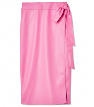 Never Fully Dressed Jaspre Skirt - Pink Vegan Leather