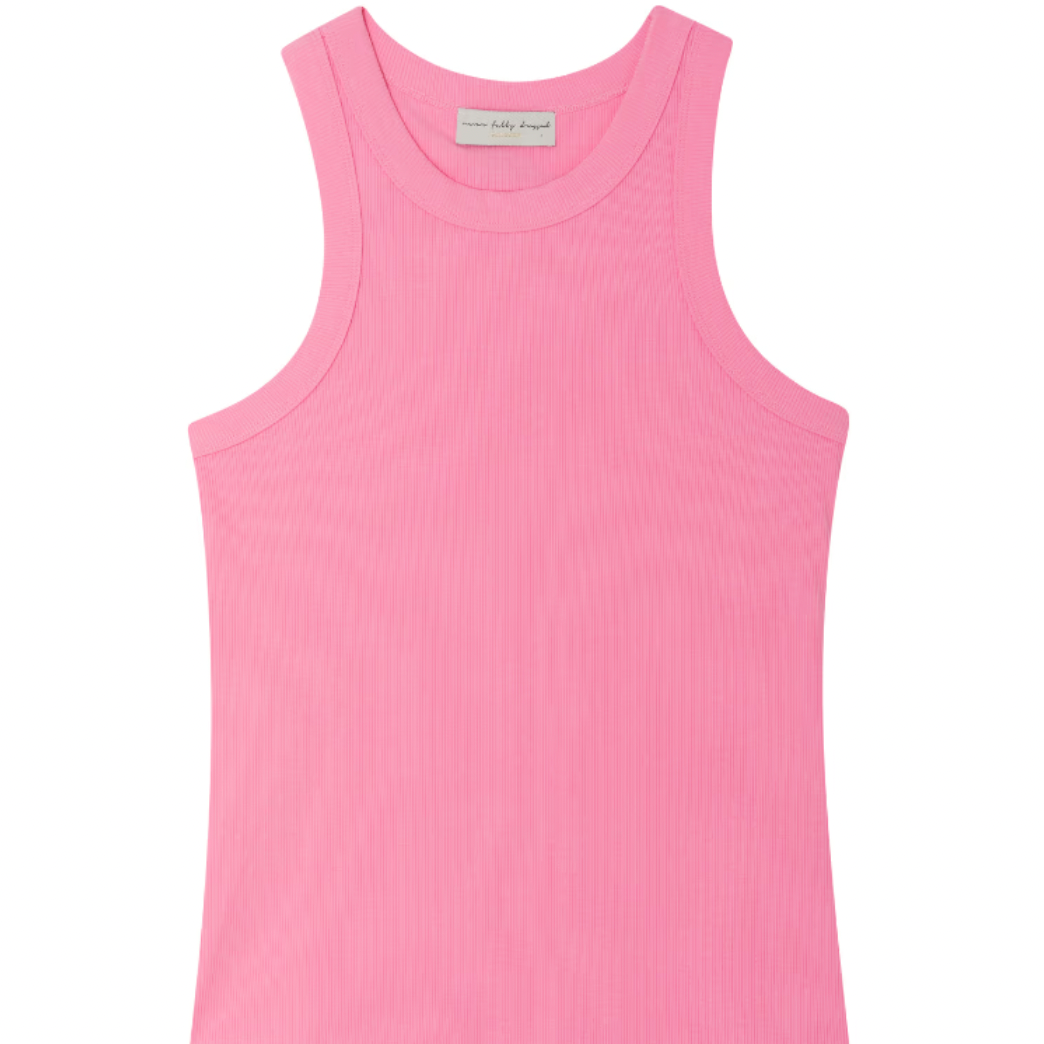 Never Fully Dressed Ribbed Tank Top - Pink