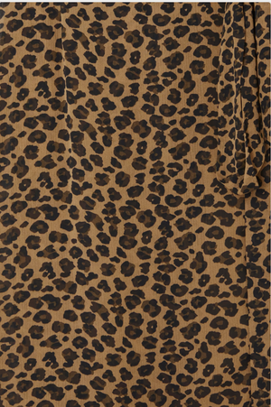 BDA Never Fully Dressed Sheer Lucia Wrap Dress - Leopard