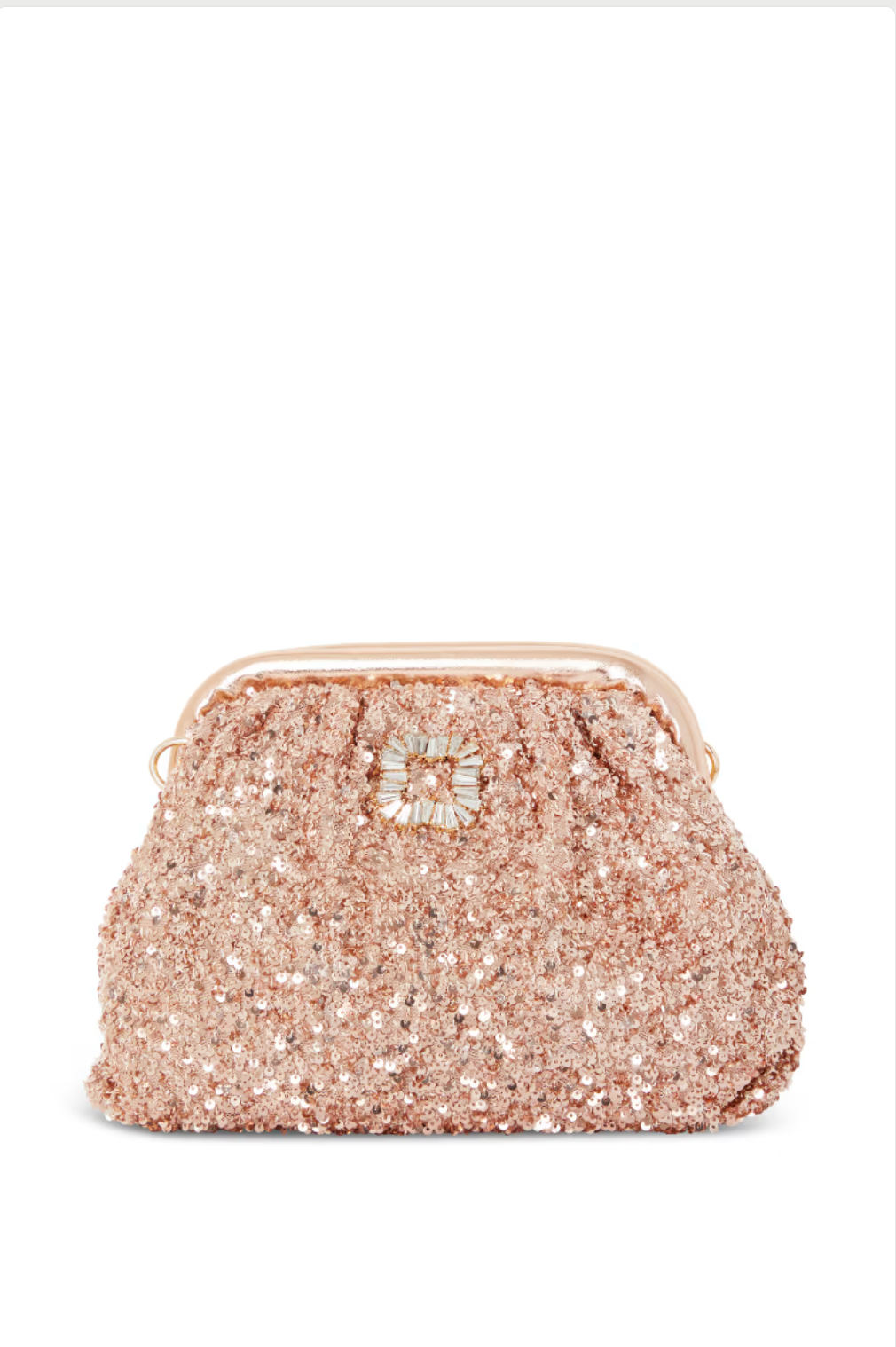 Never Fully Dressed Sequin Clutch Bag - Gold