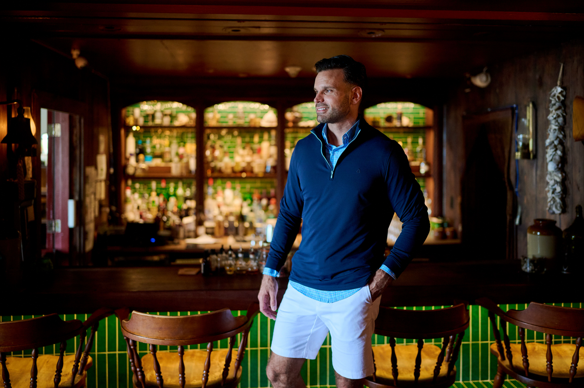 The Loren Men's 1/4 Zip Pullover - Royal Navy Dockyard