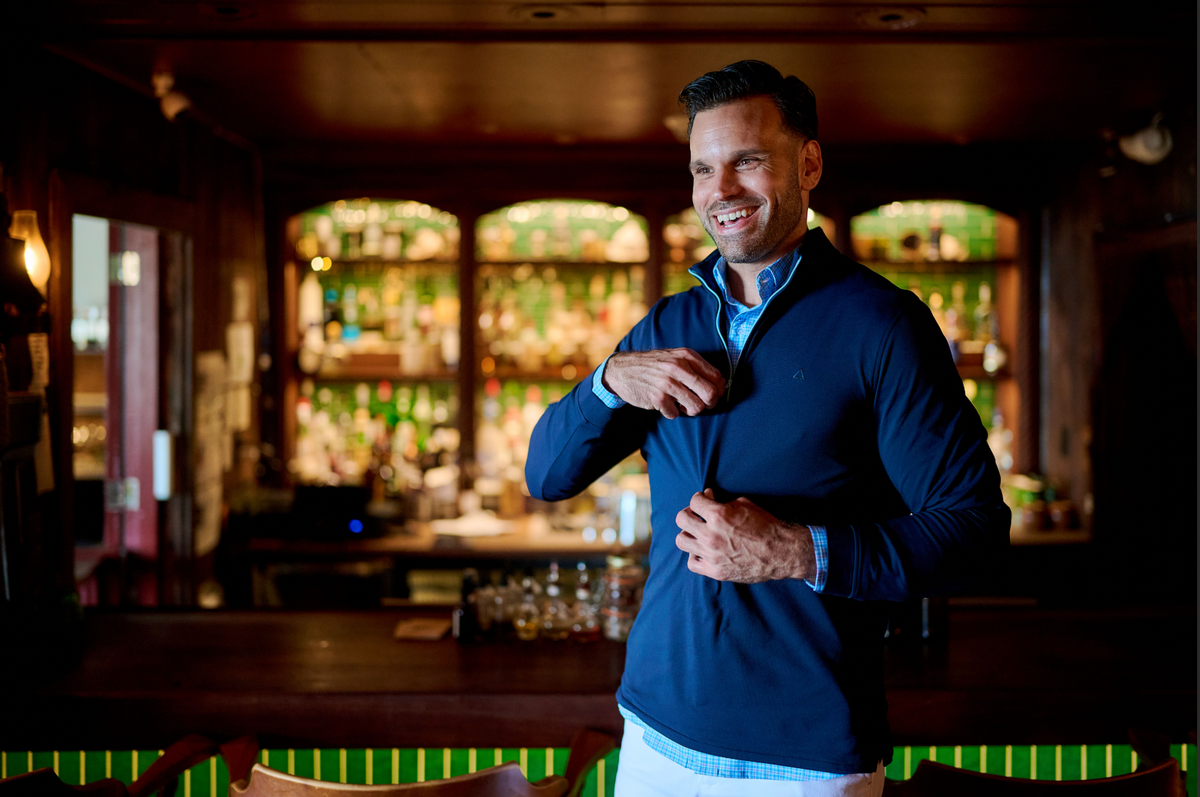 TABS Men's 1/4 Zip Pullover - Royal Navy Dockyard