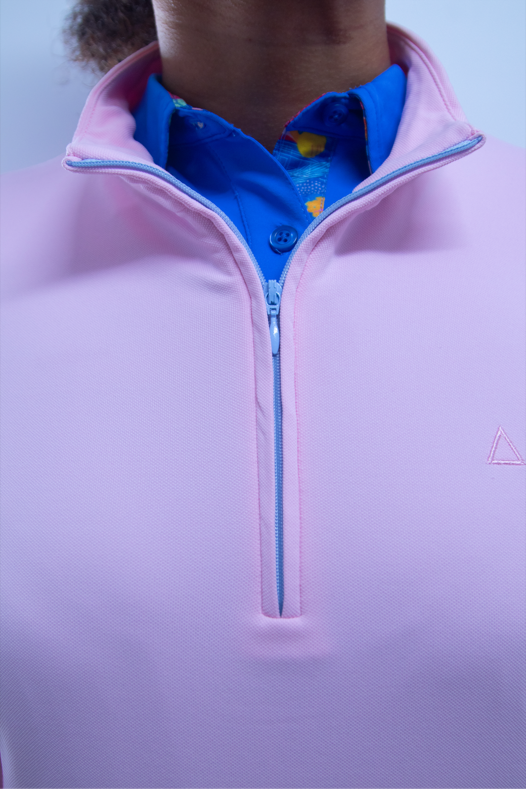 TABS Women's 1/4 Zip Pullover - Bermuda Pink