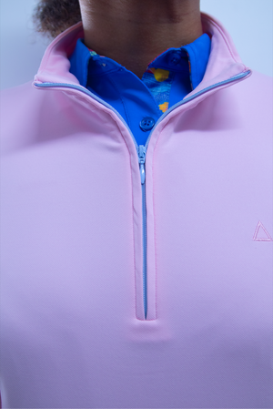 TABS Women's 1/4 Zip Pullover - Bermuda Pink