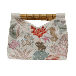 Tiana Design - Bamboo Clutch - Natural Sea Life