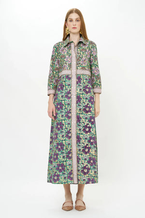 Oliphant Shirt Dress Maxi - Matera Green