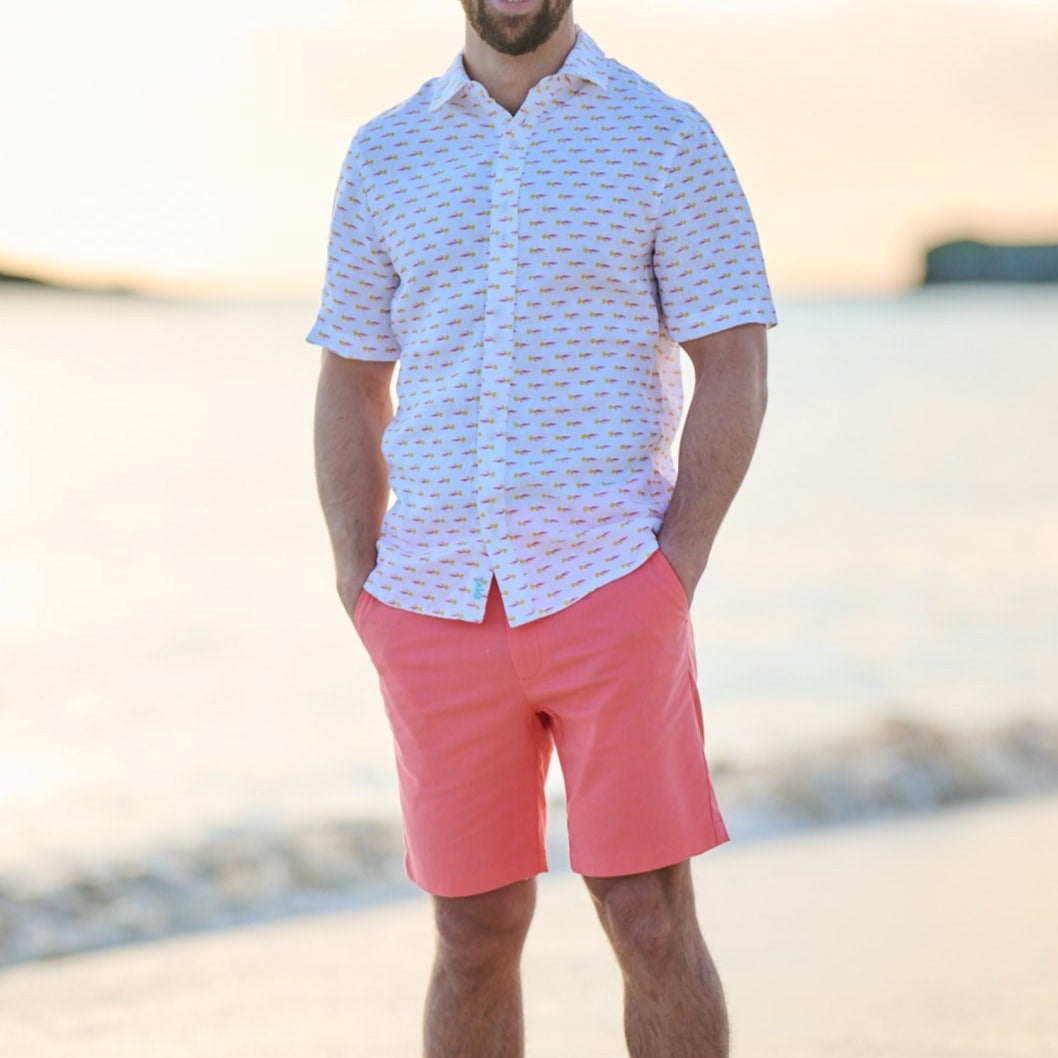 Men's Five-Star Stretch Bermudas - Cambridge Pink