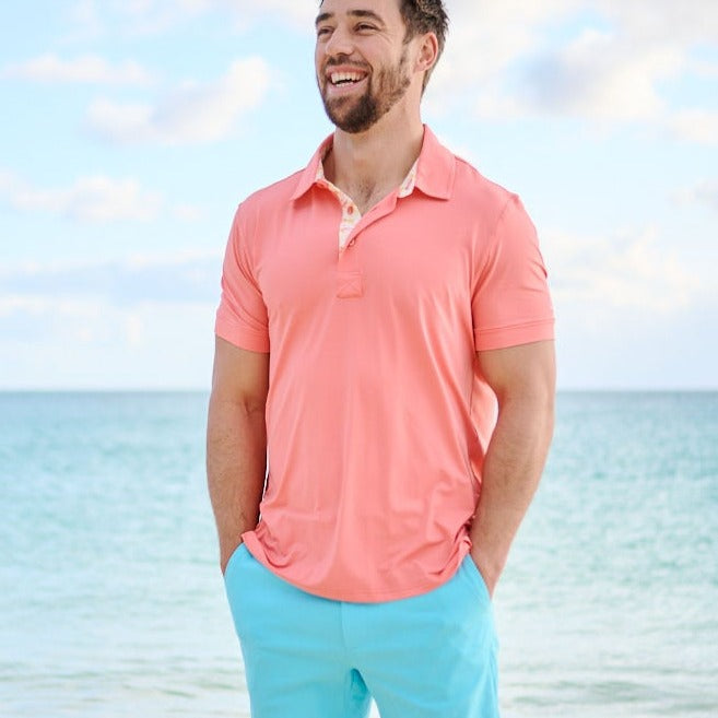 TABS Bermuda Performance Polo shirt Cambridge Pink