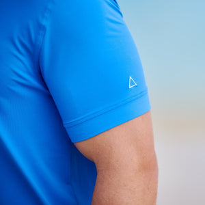 Men's Performance Polo - Atlantic Blue with Wild & Restrained Collar