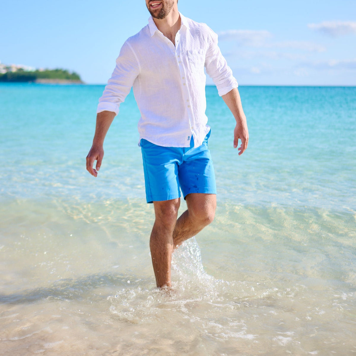 Men's Five-Star Stretch Bermudas - Atlantic Blue