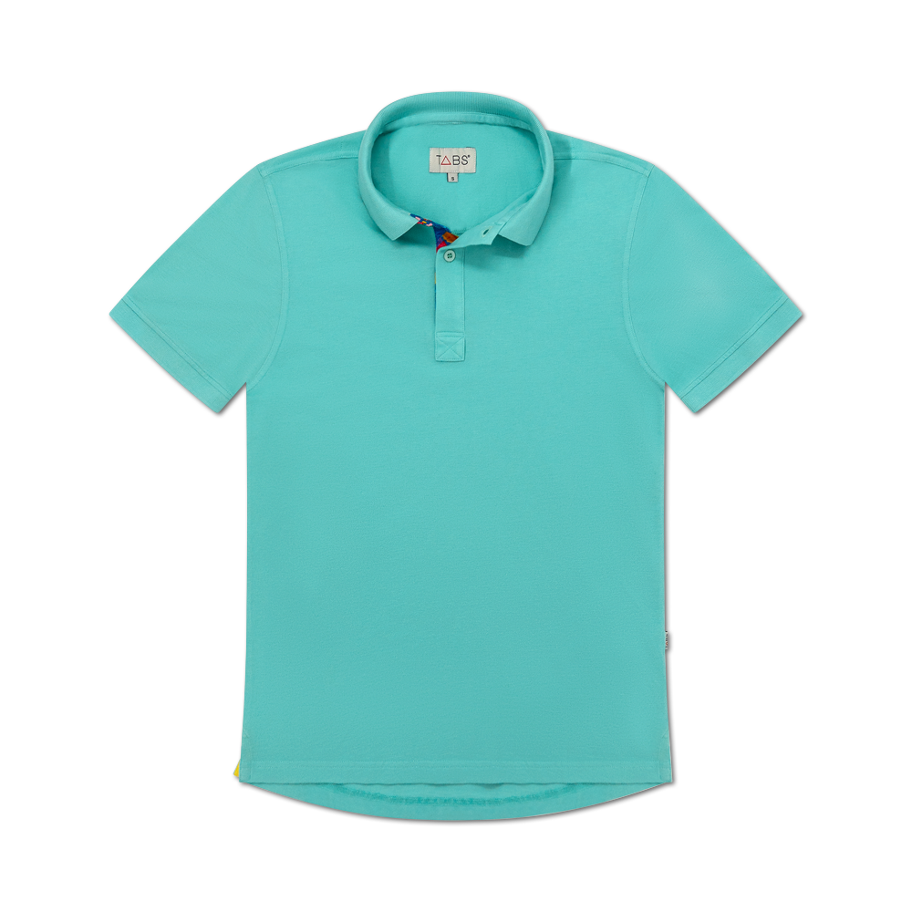 Men's Cotton Polo - Lagoon Green