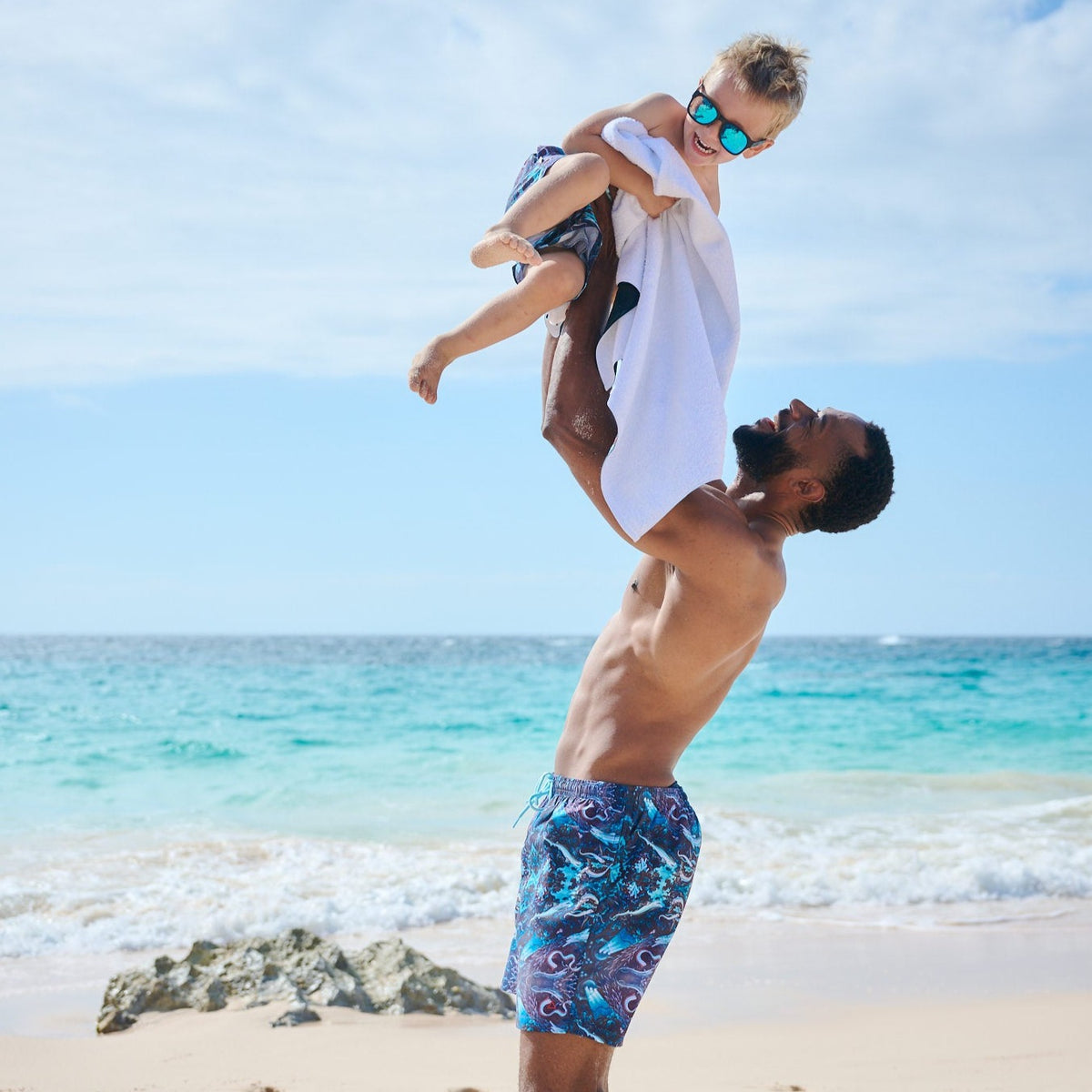 TABS Bermuda Recycled Swim Shorts Mens Graham Foster