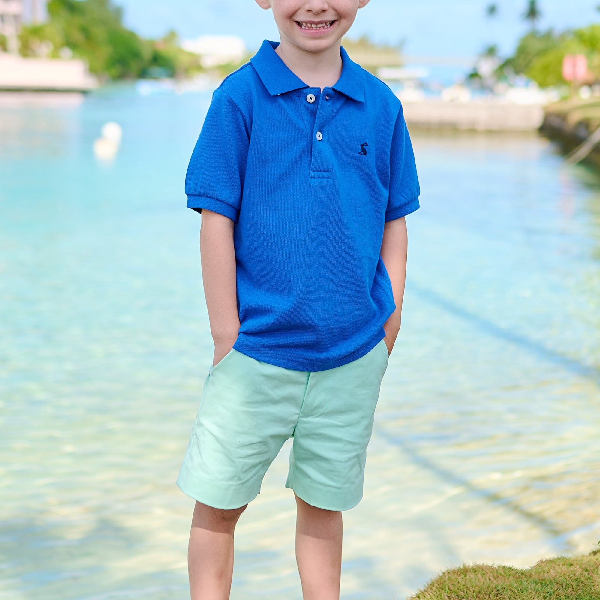 Kids' Stretch Bermudas - Storm Surge