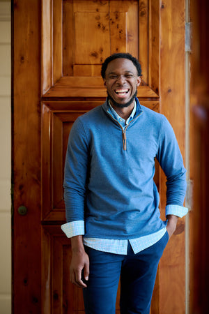 Men's 1/4 Zip Pullover - Salty Navy