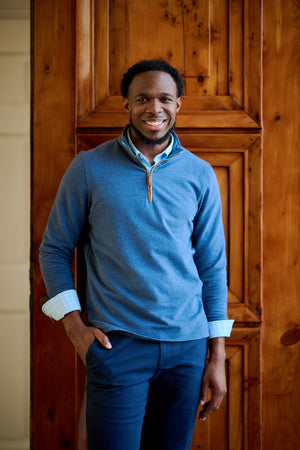 Men's 1/4 Zip Pullover - Salty Navy