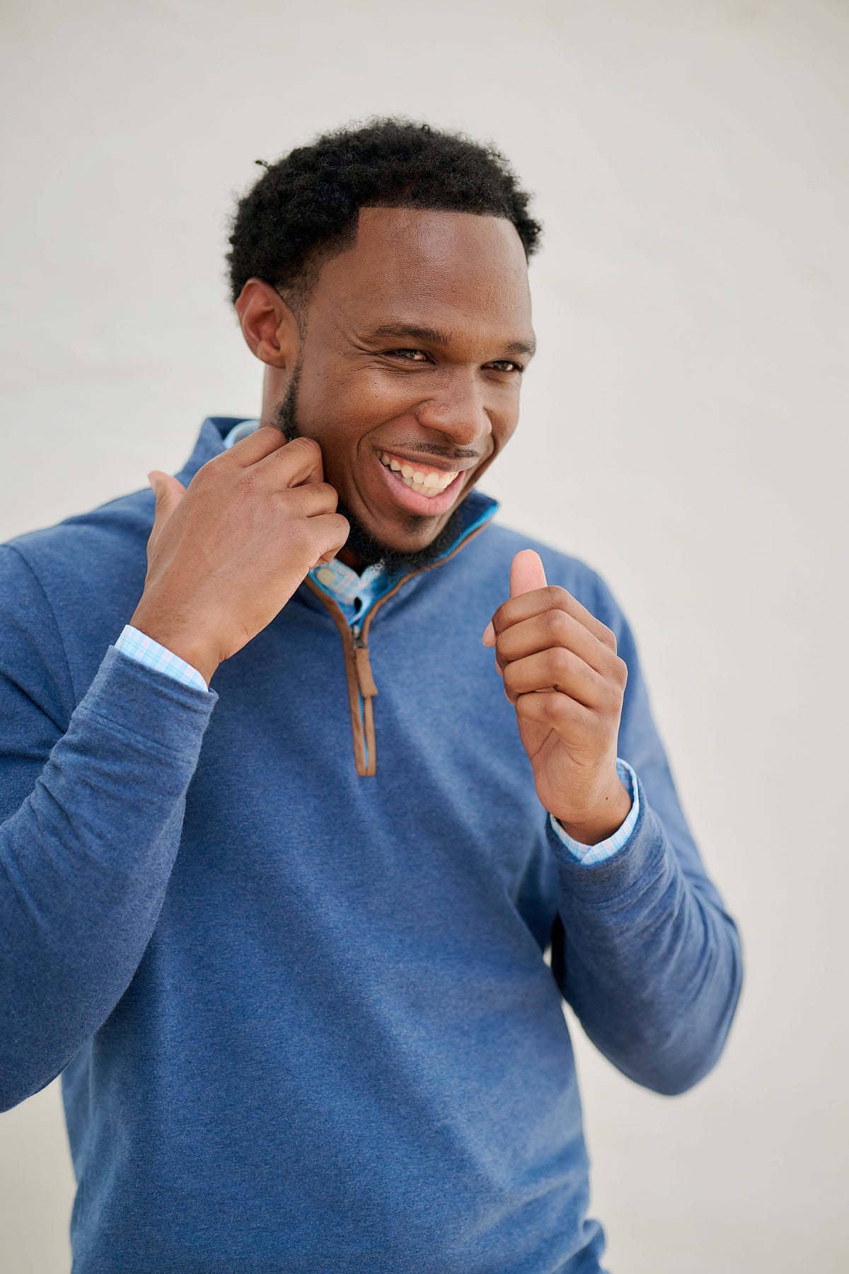 Men's 1/4 Zip Pullover - Salty Navy