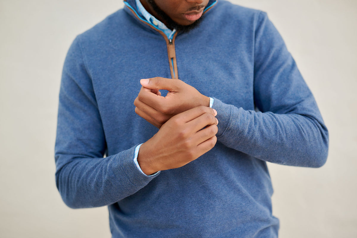 Men's 1/4 Zip Pullover - Salty Navy