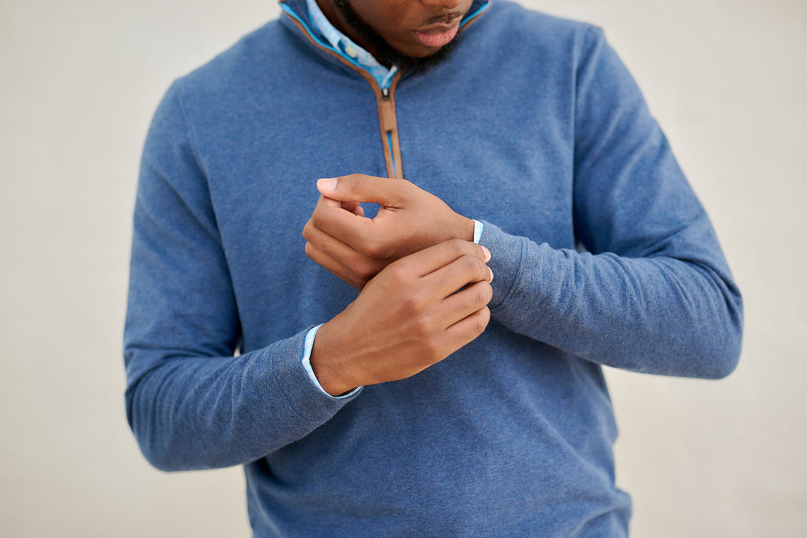 Men's 1/4 Zip Pullover - Salty Navy
