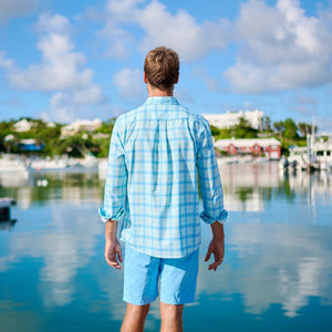 TABSBermuda_Mens_LSCheckShirt_Green_front