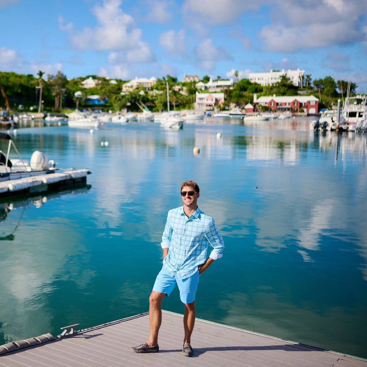 TABSBermuda_Mens_LSCheckShirt_Green_front